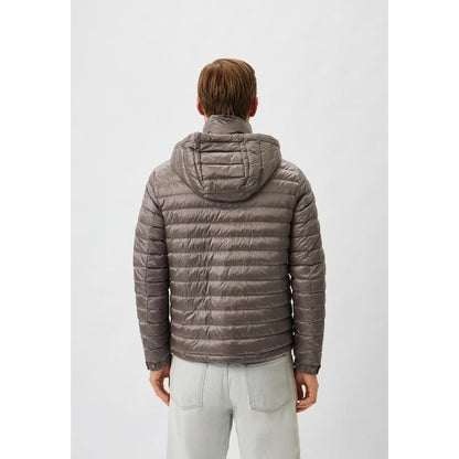 Graue Polyamid-Herrenjacke hinzufügen