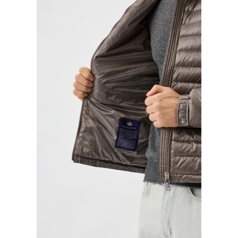 Graue Polyamid-Herrenjacke hinzufügen