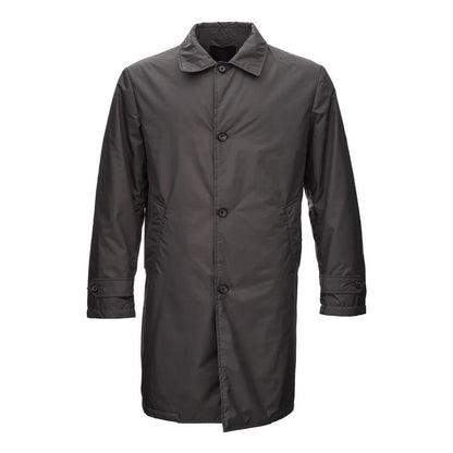 Braune Trenchcoatjacke aus Polyester für Herren hinzufügen