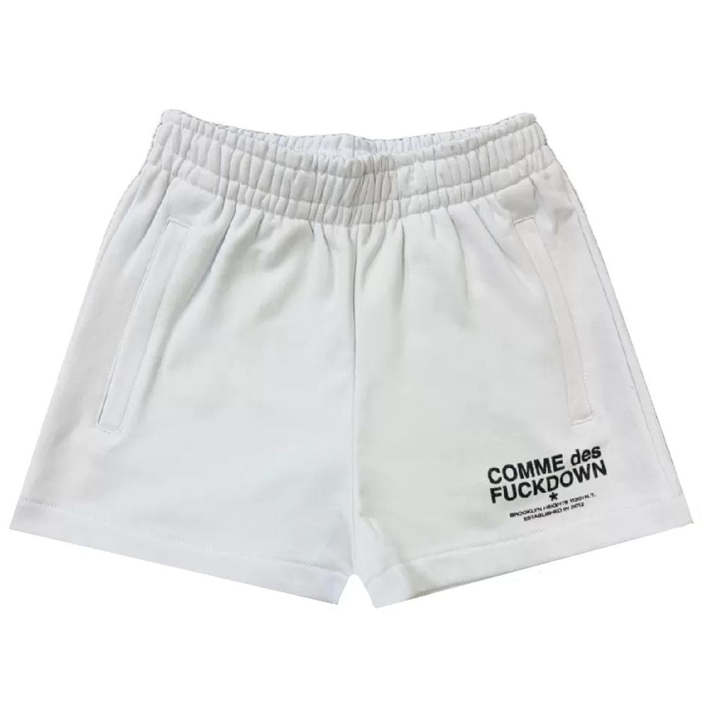 Comme Des Fuckdown – Weiße Baumwollshorts