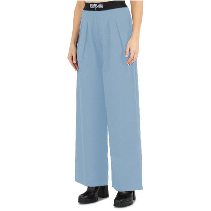 Comme Des Fuckdown Blaue Palazzo-Hose aus Polyester für Damen