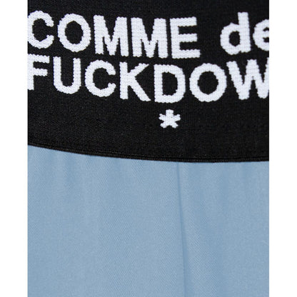 Comme Des Fuckdown Blaue Palazzo-Hose aus Polyester für Damen