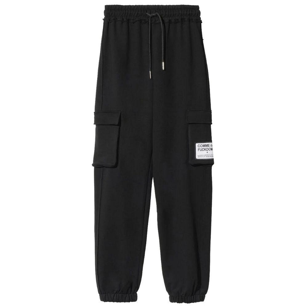 Comme Des Fuckdown Schwarze Baumwollhose für Damen