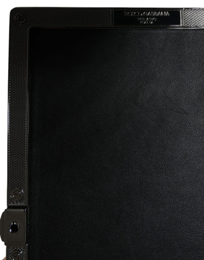 Dolce &amp; Gabbana Schwarze Samt-Clutch mit Kristallen für Abendpartys