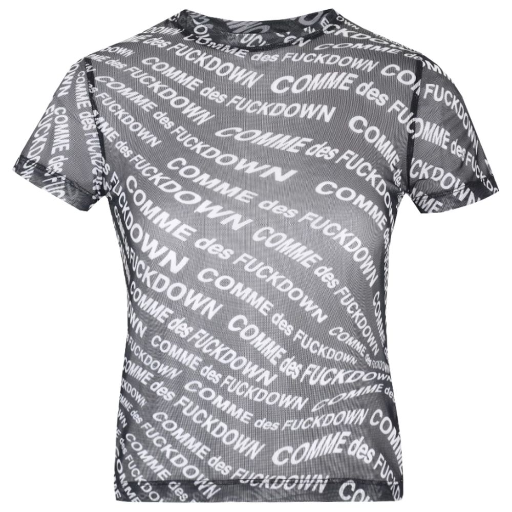 Comme Des Fuckdown Schwarzes Polyester-Damen-T-Shirt