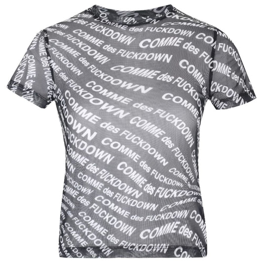 Comme Des Fuckdown Schwarzes Polyester-Damen-T-Shirt
