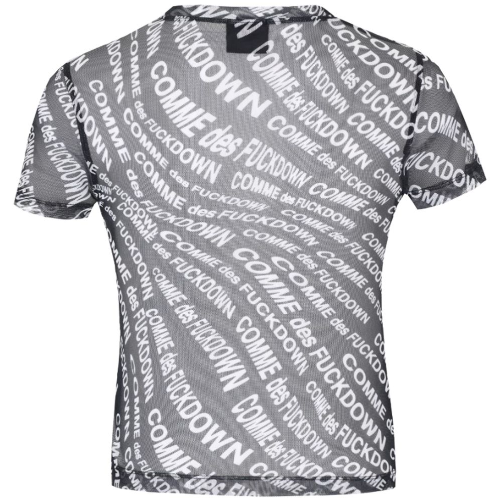 Comme Des Fuckdown Schwarzes Polyester-Damen-T-Shirt