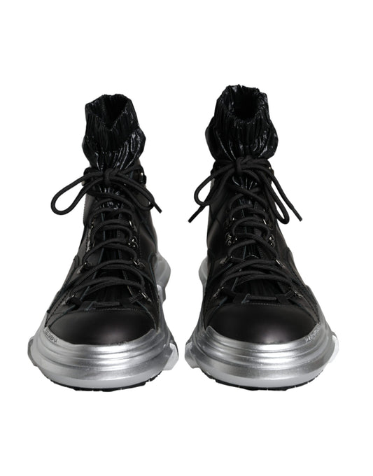 Dolce &amp; Gabbana – Galileo – Hohe Sneakers aus schwarzem Nylon