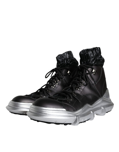 Dolce &amp; Gabbana – Galileo – Hohe Sneakers aus schwarzem Nylon