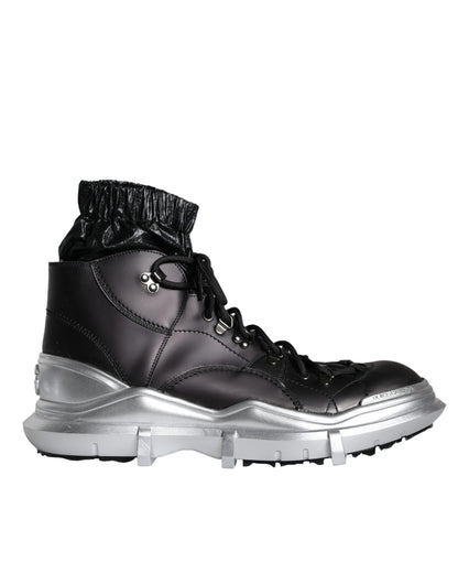 Dolce &amp; Gabbana – Galileo – Hohe Sneakers aus schwarzem Nylon