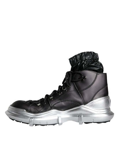 Dolce &amp; Gabbana – Galileo – Hohe Sneakers aus schwarzem Nylon
