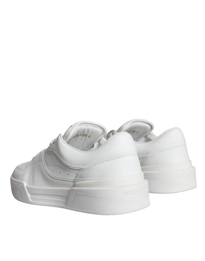 Dolce &amp; Gabbana Weiße Miami Leder Low Top Sneakers Schuhe