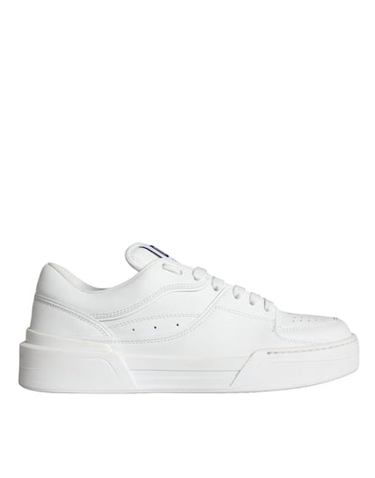 Dolce &amp; Gabbana Weiße Miami Leder Low Top Sneakers Schuhe