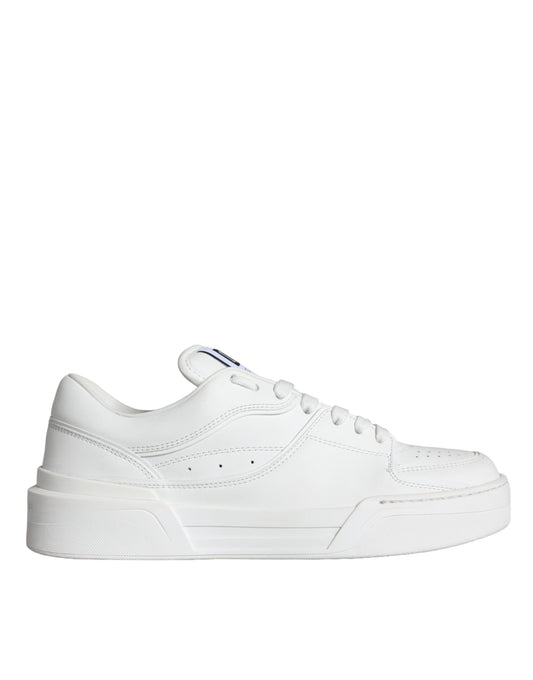 Dolce &amp; Gabbana Weiße Miami Leder Low Top Sneakers Schuhe