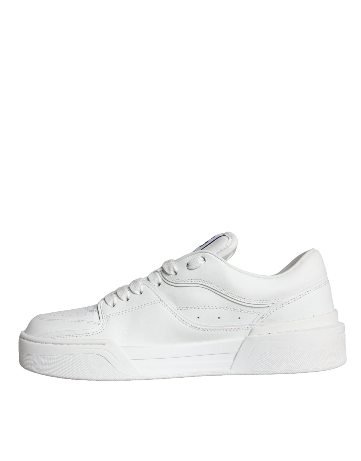 Dolce &amp; Gabbana Weiße Miami Leder Low Top Sneakers Schuhe