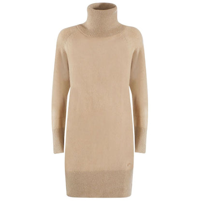 Yes Zee – Beiges Viskosekleid