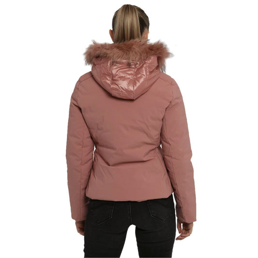 Yes Zee Pink Nylon Jacken & Mantel