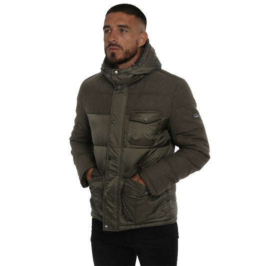 Yes Zee Grüne Wolljacke für Herren