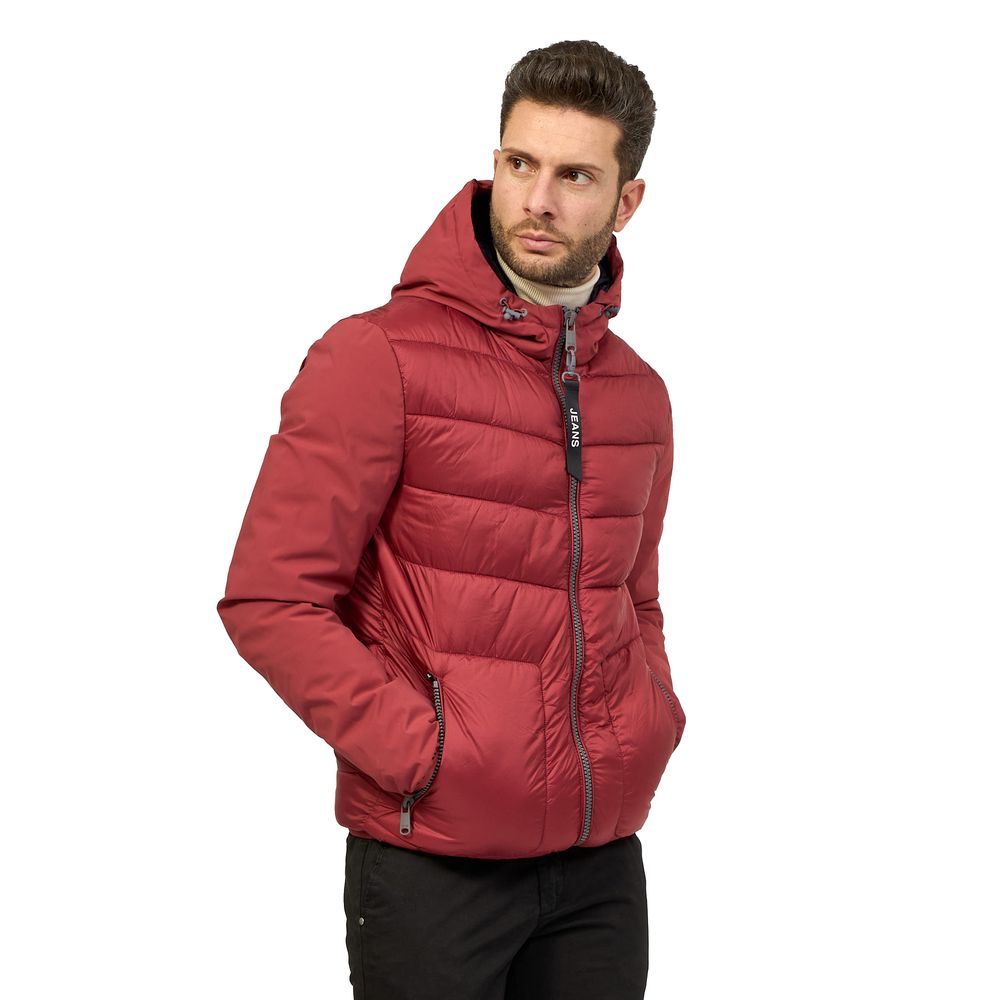 Yes Zee Rote Nylon Herrenjacke