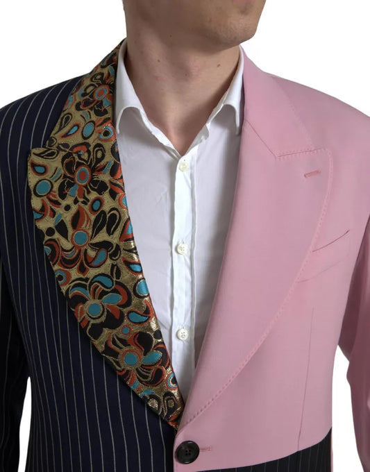 Dolce &amp; Gabbana – Mehrfarbiger Patchwork-Einreiher-Blazer