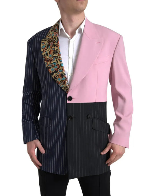 Dolce &amp; Gabbana – Mehrfarbiger Patchwork-Einreiher-Blazer