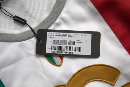 Dolce &amp; Gabbana Weiß-Grünes ärmelloses Top mit italienischer Flagge