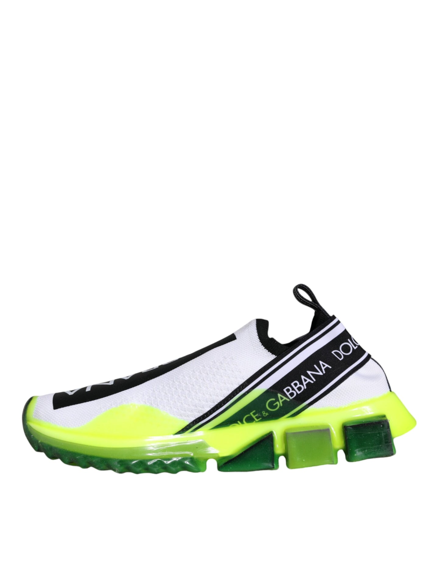 Dolce &amp; Gabbana Weiß Gelb Slip On Sorrento Sneakers Schuhe