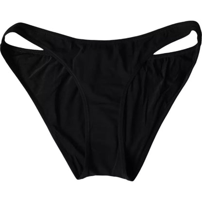 Dolce &amp; Gabbana Schwarzer Nylon-Badeanzug, Strandmode, Bikinihose