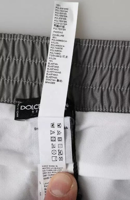Dolce &amp; Gabbana Dunkelgrau Polyester Beachwear Shorts Bademode Herren