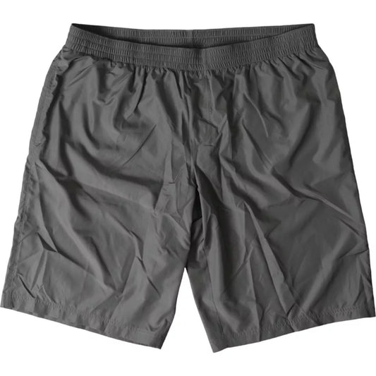 Dolce &amp; Gabbana Dunkelgrau Polyester Beachwear Shorts Bademode Herren