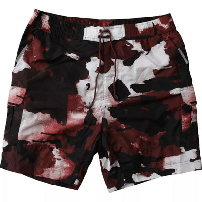 Dolce &amp; Gabbana Multicolor Camouflage DG Logo Beachwear Shorts Bademode