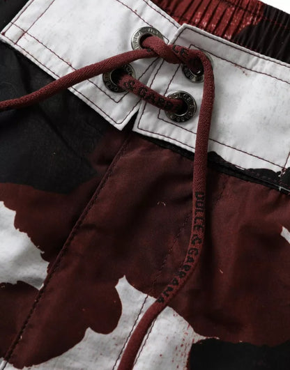 Dolce &amp; Gabbana Multicolor Camouflage DG Logo Beachwear Shorts Bademode