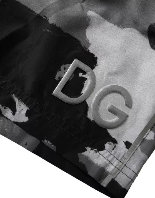 Dolce &amp; Gabbana Multicolor Camouflage DG Logo Beachwear Shorts Bademode