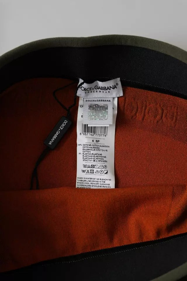 Dolce &amp; Gabbana – Braune Boxershorts aus Baumwollstretch