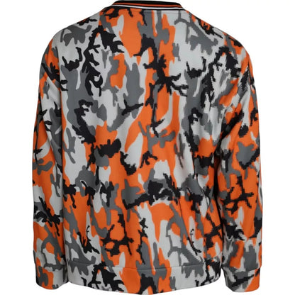 Dolce &amp; Gabbana Mehrfarbiger Camouflage-Pullover mit Rundhalsausschnitt
