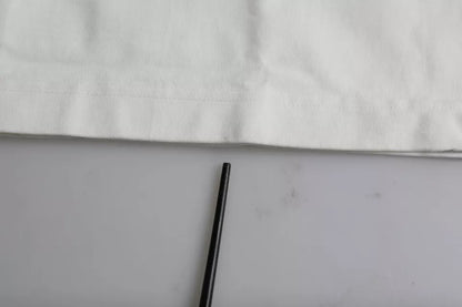 Dolce &amp; Gabbana Weißes T-Shirt aus Baumwolle mit Rundhalsausschnitt „Love &amp; Peace“