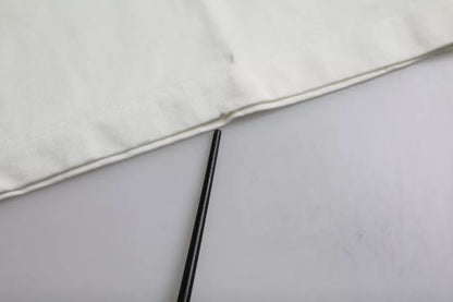 Dolce &amp; Gabbana Weißes T-Shirt aus Baumwolle mit Rundhalsausschnitt „Love &amp; Peace“