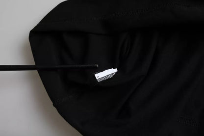 Dolce &amp; Gabbana – Schwarzes Baumwoll-T-Shirt mit Rundhalsausschnitt und Logoprägung