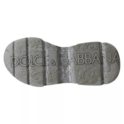 Dolce &amp; Gabbana Weiß Silber Daymaster Low Top Sneakers Schuhe