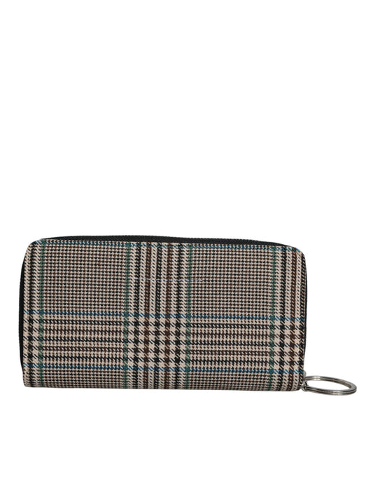 MM6 Maison Margiela – Mehrfarbige Clutch mit Hahnentrittmuster und Rundum-Reißverschluss