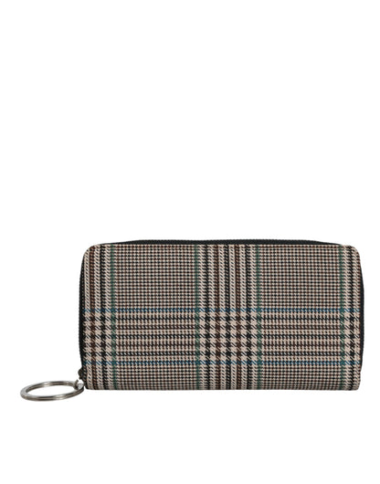 MM6 Maison Margiela – Mehrfarbige Clutch mit Hahnentrittmuster und Rundum-Reißverschluss