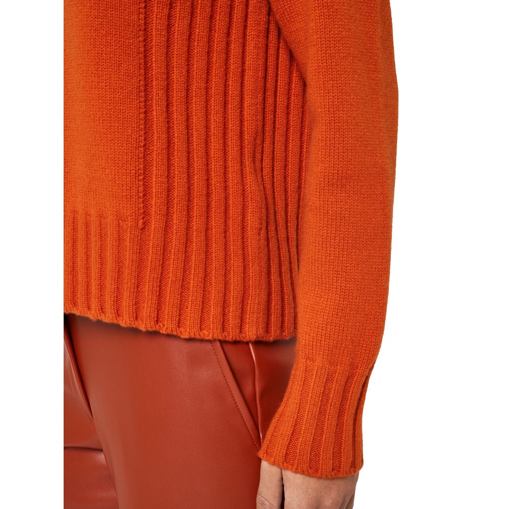 Alpha Studio – Orangefarbener Kaschmirpullover