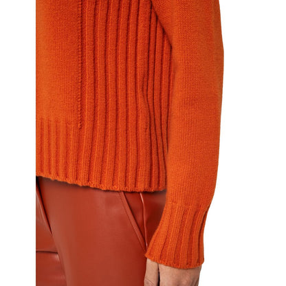 Alpha Studio – Orangefarbener Kaschmirpullover