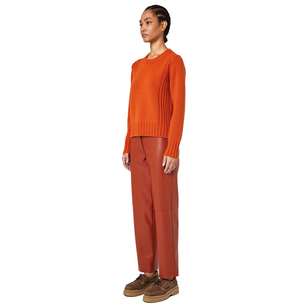 Alpha Studio – Orangefarbener Kaschmirpullover
