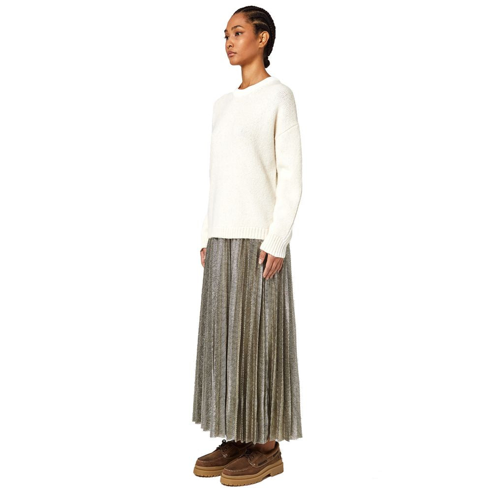 Alpha Studio – Weißer Pullover aus recycelter Wolle für Damen