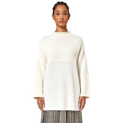 Alpha Studio – Weißer Pullover aus recycelter Wolle für Damen
