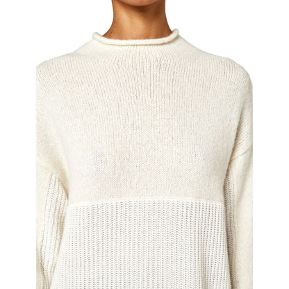 Alpha Studio – Weißer Pullover aus recycelter Wolle für Damen