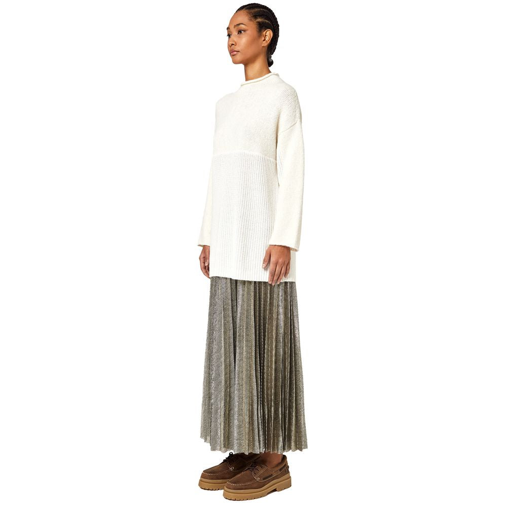 Alpha Studio – Weißer Pullover aus recycelter Wolle für Damen