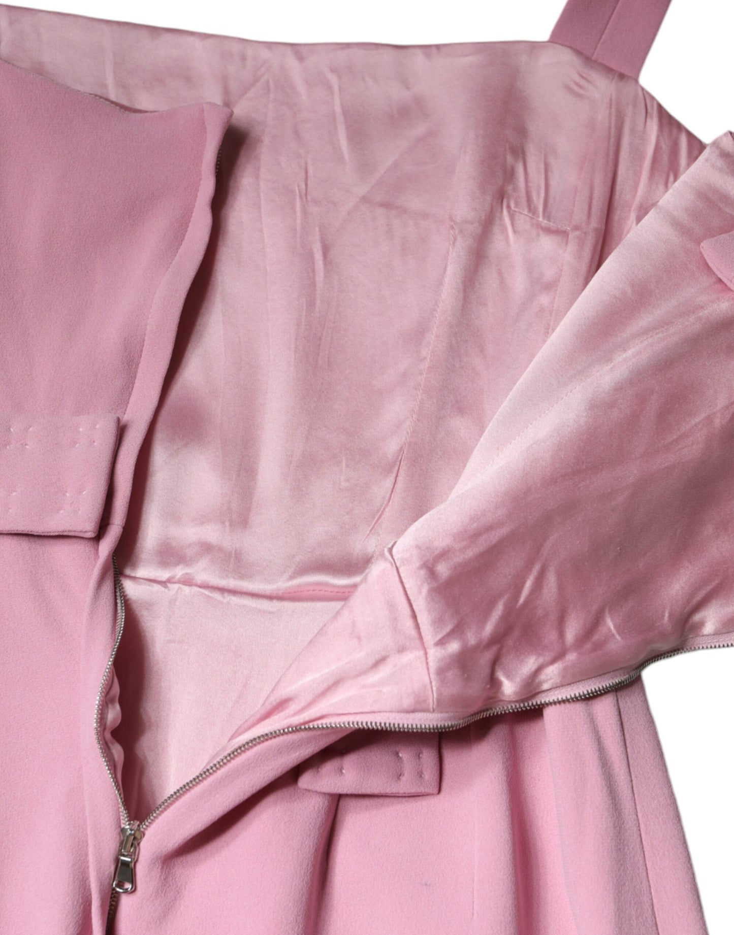 Dolce &amp; Gabbana – Rosafarbenes, ausgestelltes, ärmelloses A-Linien-Kleid aus Viskose