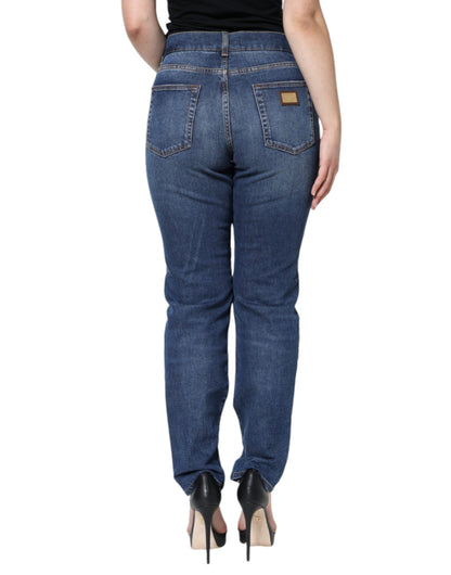 Dolce &amp; Gabbana – Schwarze Skinny-Jeans mit Blumenmuster und Spitzenfront